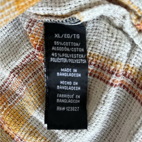 Malibu By Drill Cotton Blend Hawaiian Shirt Men's Size XL Plaid Check Breathable - Picture 12 of 13